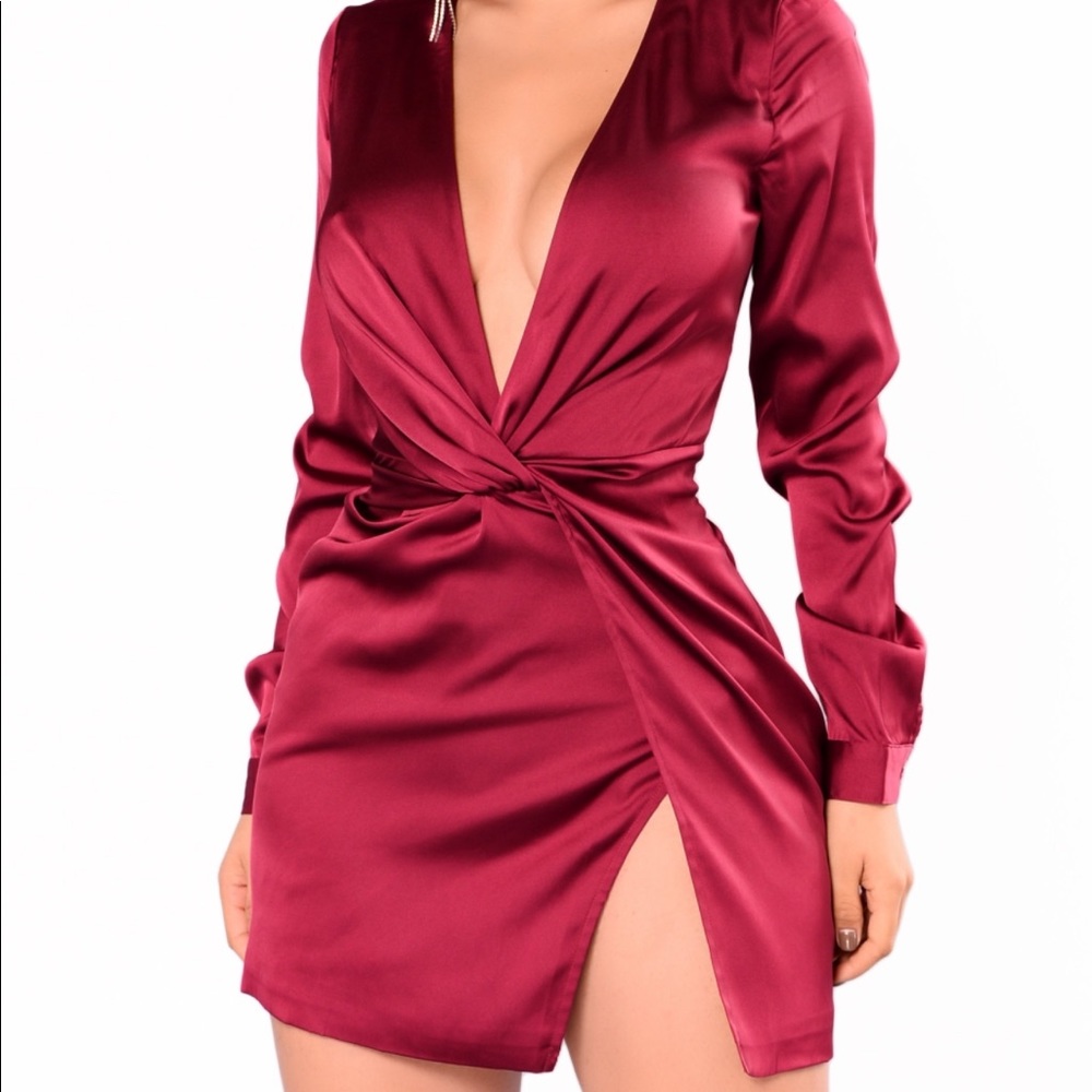 FN Sugar Free Dress in Burgundy. Size Large